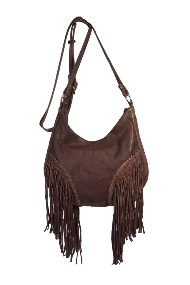 (image for) Beaded Three Concho Soft Leather Shoulder Bag